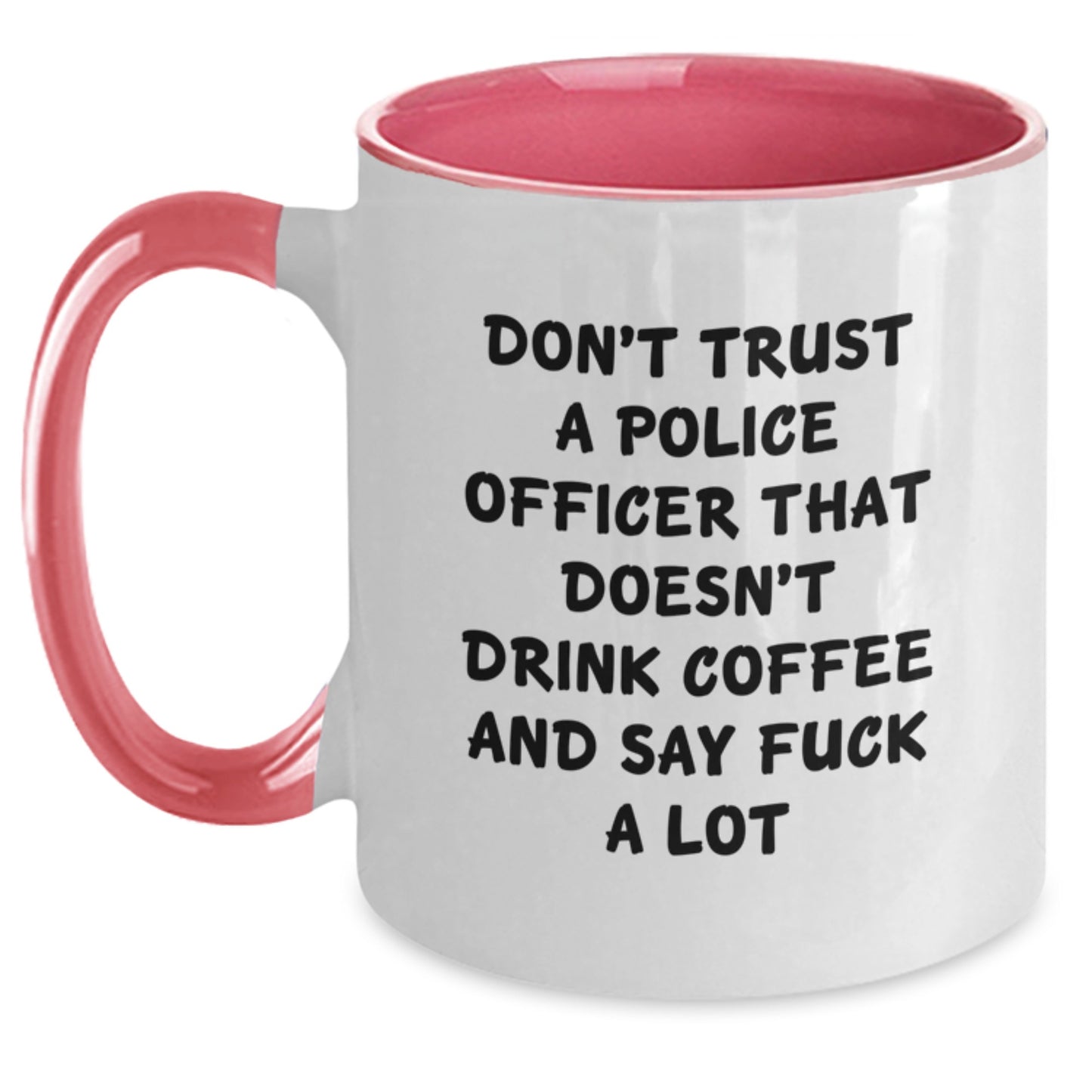 Funny Police Officer Gifts - Unique Two Tone Coffee Mug for Men, Police Officer Humor, Christmas Unique Gifts, Gifts from Family - Main