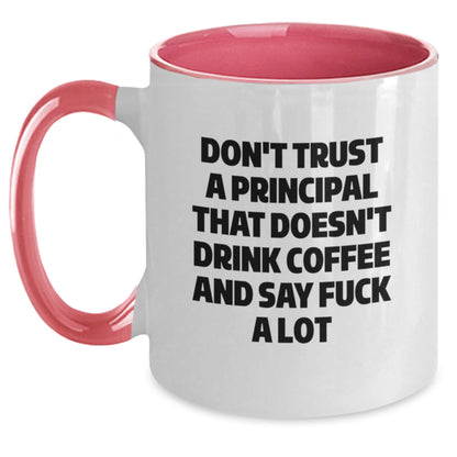 Funny Principal Two Tone Coffee Mugs Gifts from Friends for Principal Birthday Unique Gifts - Main