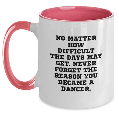 Dancer Gifts from Friends - Funny Two Tone Coffee Mug for Dancers, Christmas Unique Gifts for Men, Women, Family, Coworkers - Main
