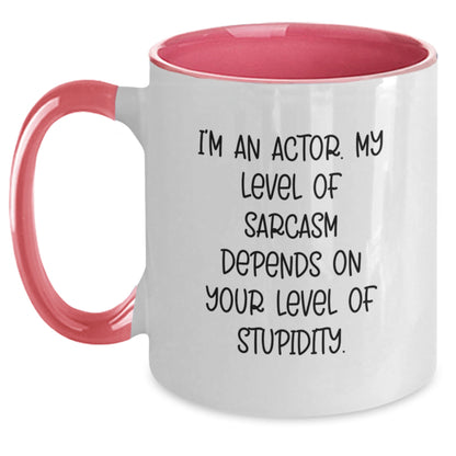 Funny Actor Gifts from Friends to Actor on Valentine's Unique Two Tone Coffee Mug - Main