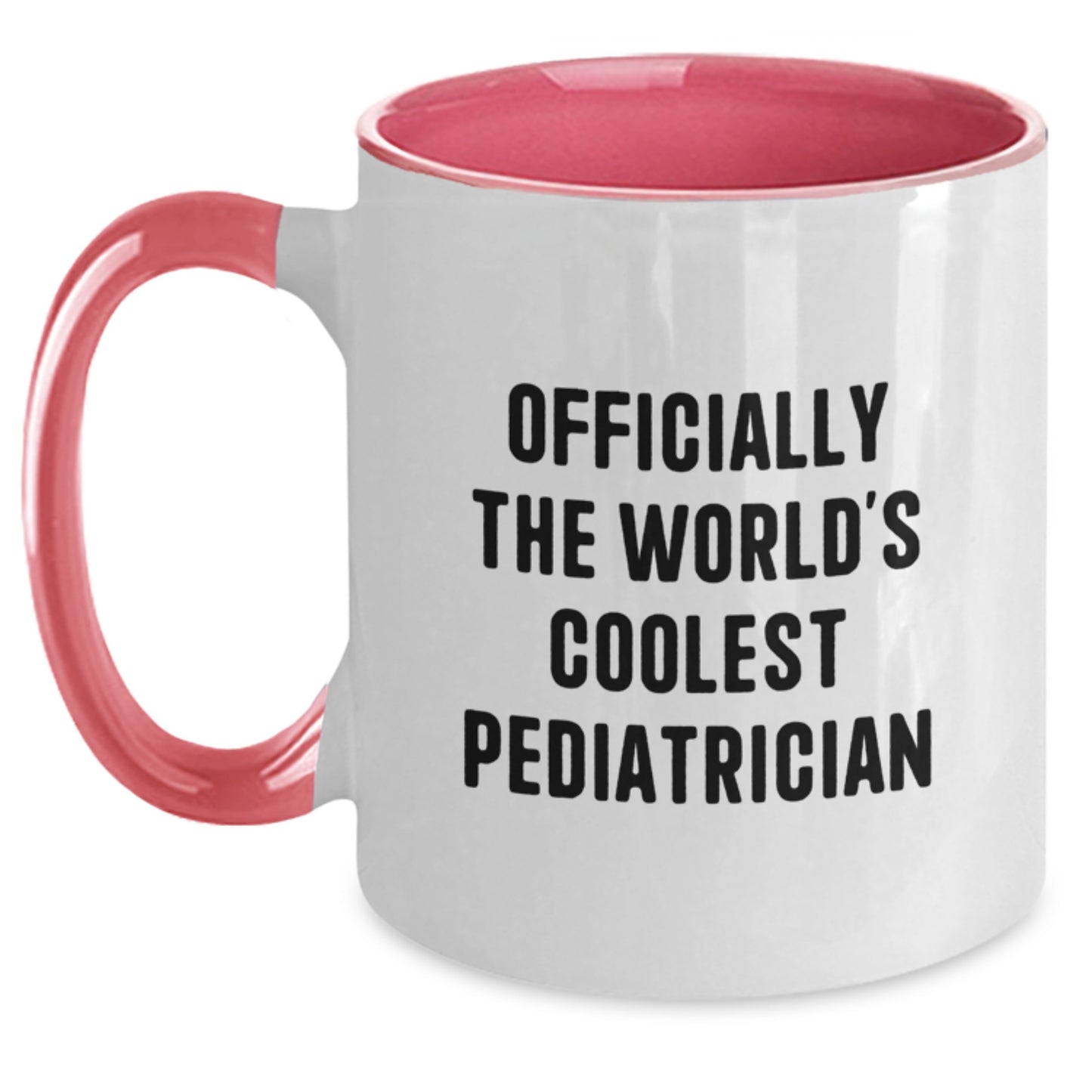 Funny Pediatrician Gifts from Friends for Men, 'Officially The World's Coolest Pediatrician' Two Tone Coffee Mug - Main
