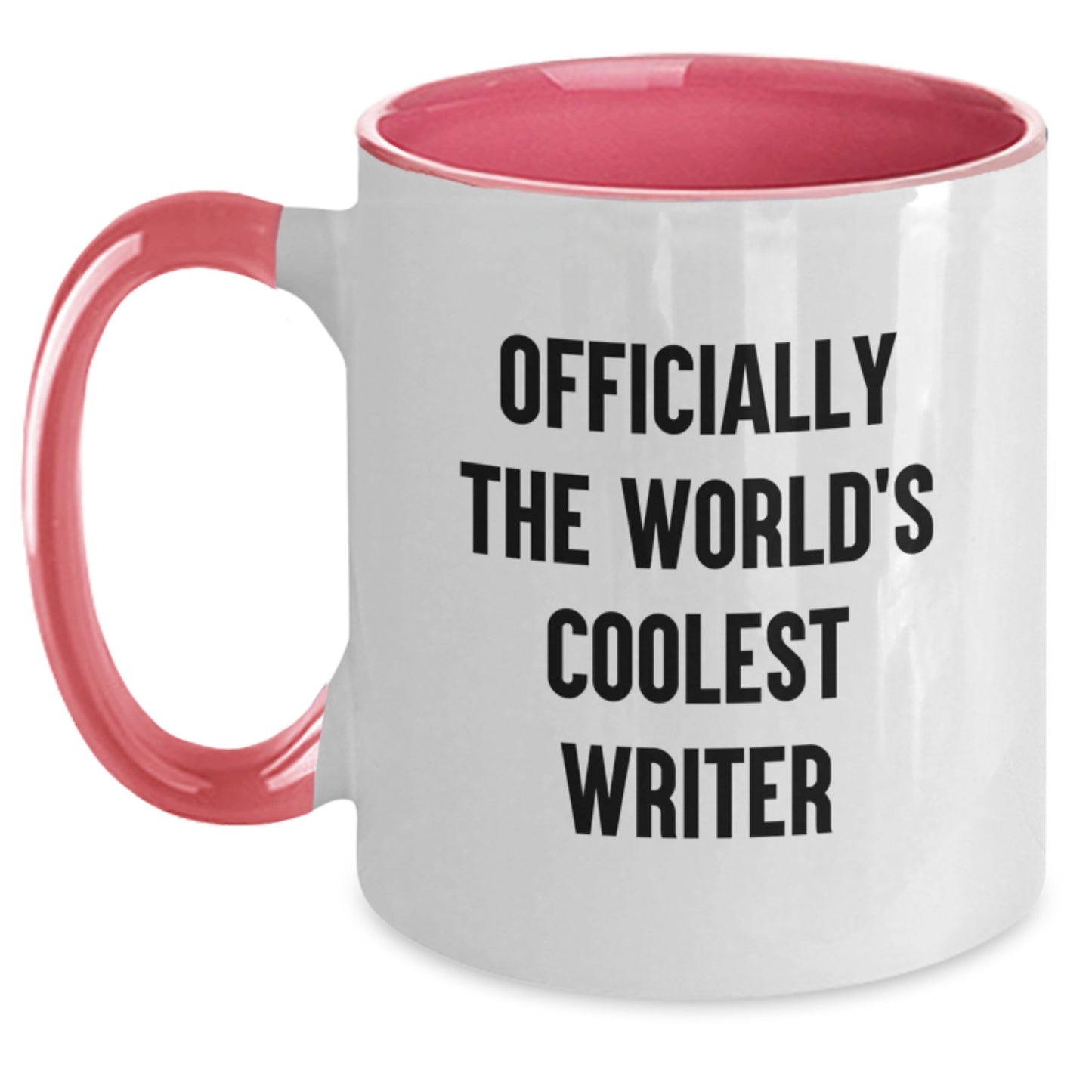 Funny Writer Gifts from Men for Him - Officially The World's Coolest Writer Two Tone Coffee Mug Valentine's Unique - Main