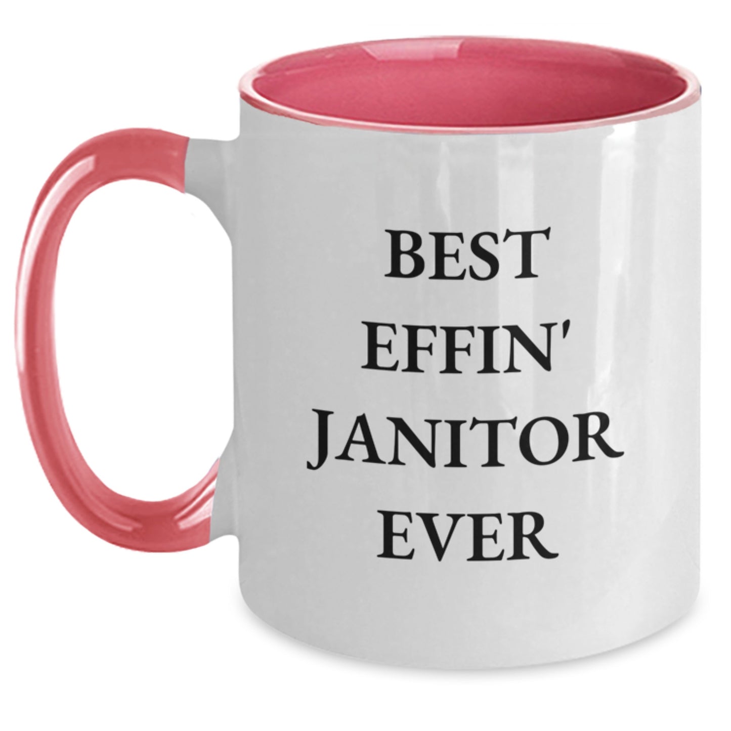 Funny Janitor Gifts from Friends on Birthday Unique for Janitor with Two Tone Coffee Mug - Main