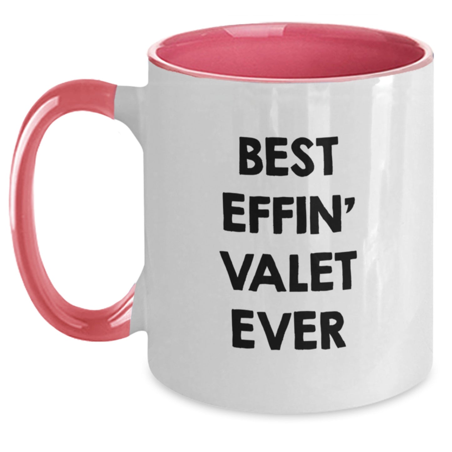Funny Valet Gifts for Him, Best Effin' Valet Ever Two Tone Coffee Mugs, Valentine's Unique Gifts from Sweetheart to Valet - Main