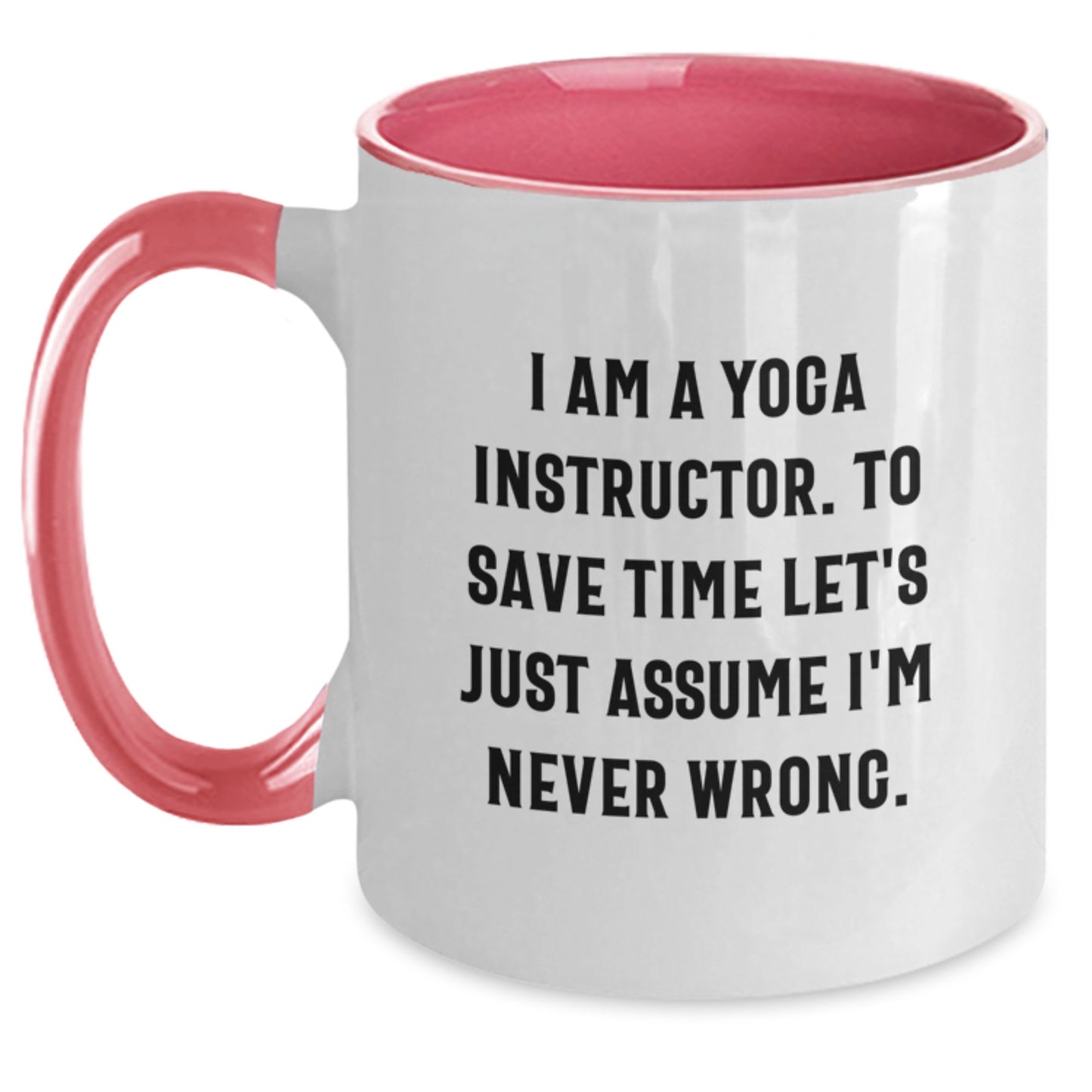 Funny Yoga Instructor Gifts from Men - Unique Two Tone Coffee Mug for Yoga Instructor on Valentine's - Main