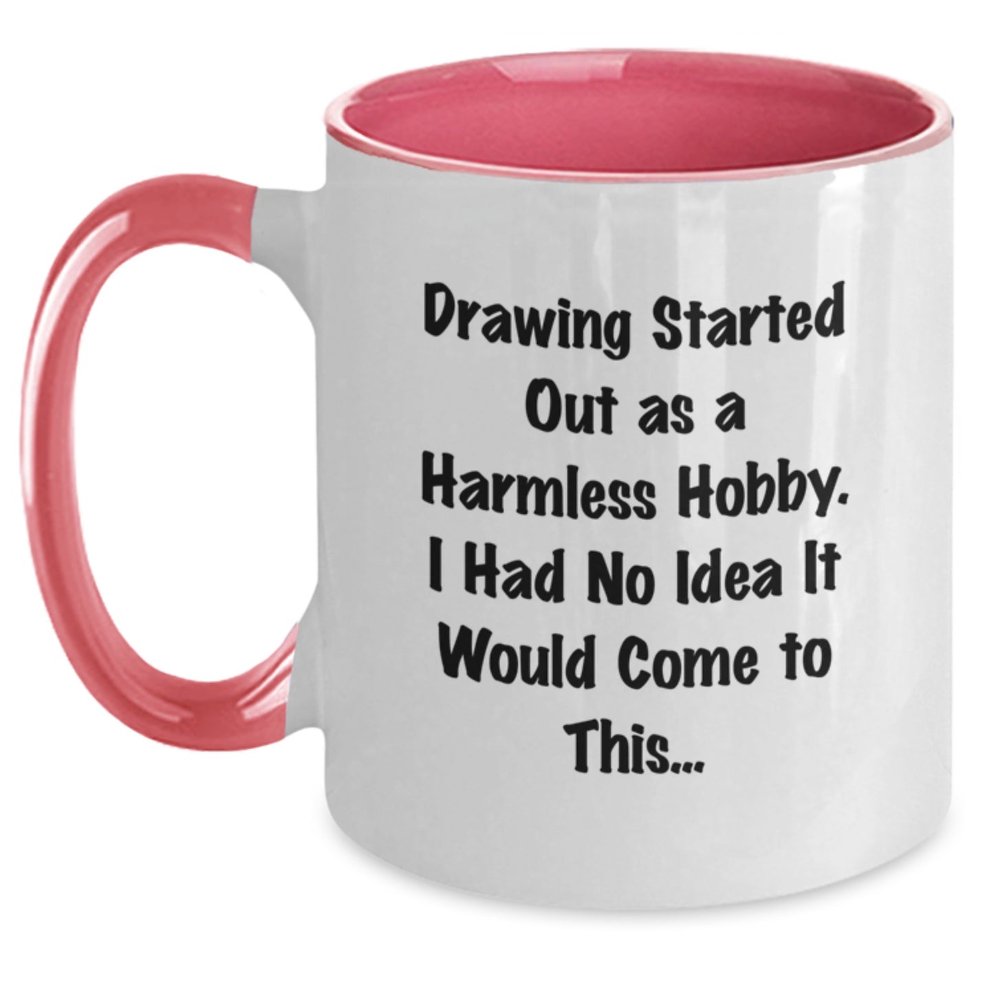 Funny Drawing Gifts for Him from Friends, Unique Two Tone Coffee Mugs for Valentine's Drawing Lover - Main