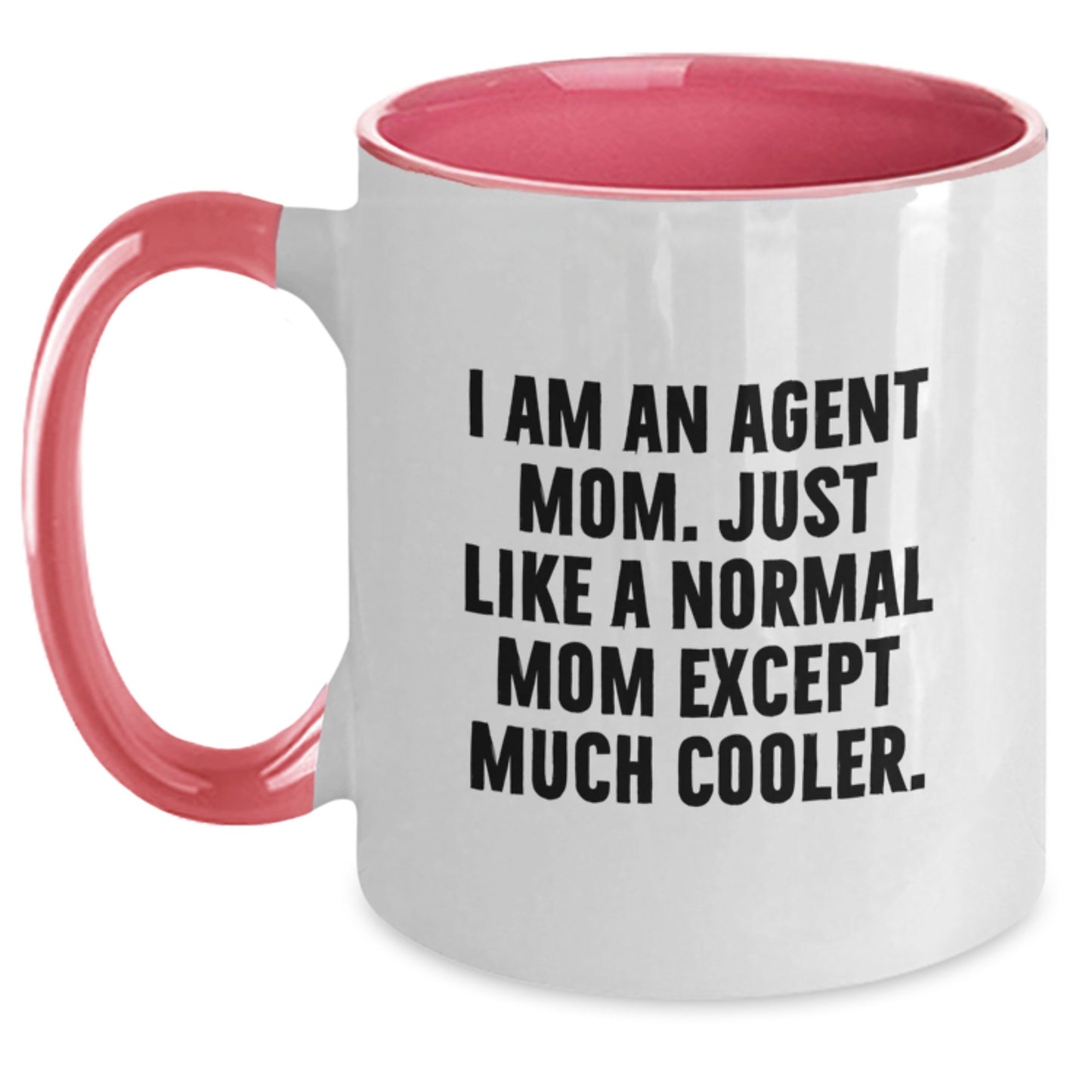 Agent Mom Keepsake Mug for Him Birthday Gift Black & White Ceramic - Main