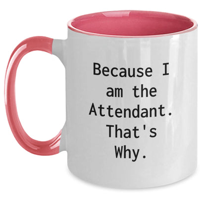 Birthday Gift Present Two Tone Mug for Her – Attendant Quote Ceramic - Main