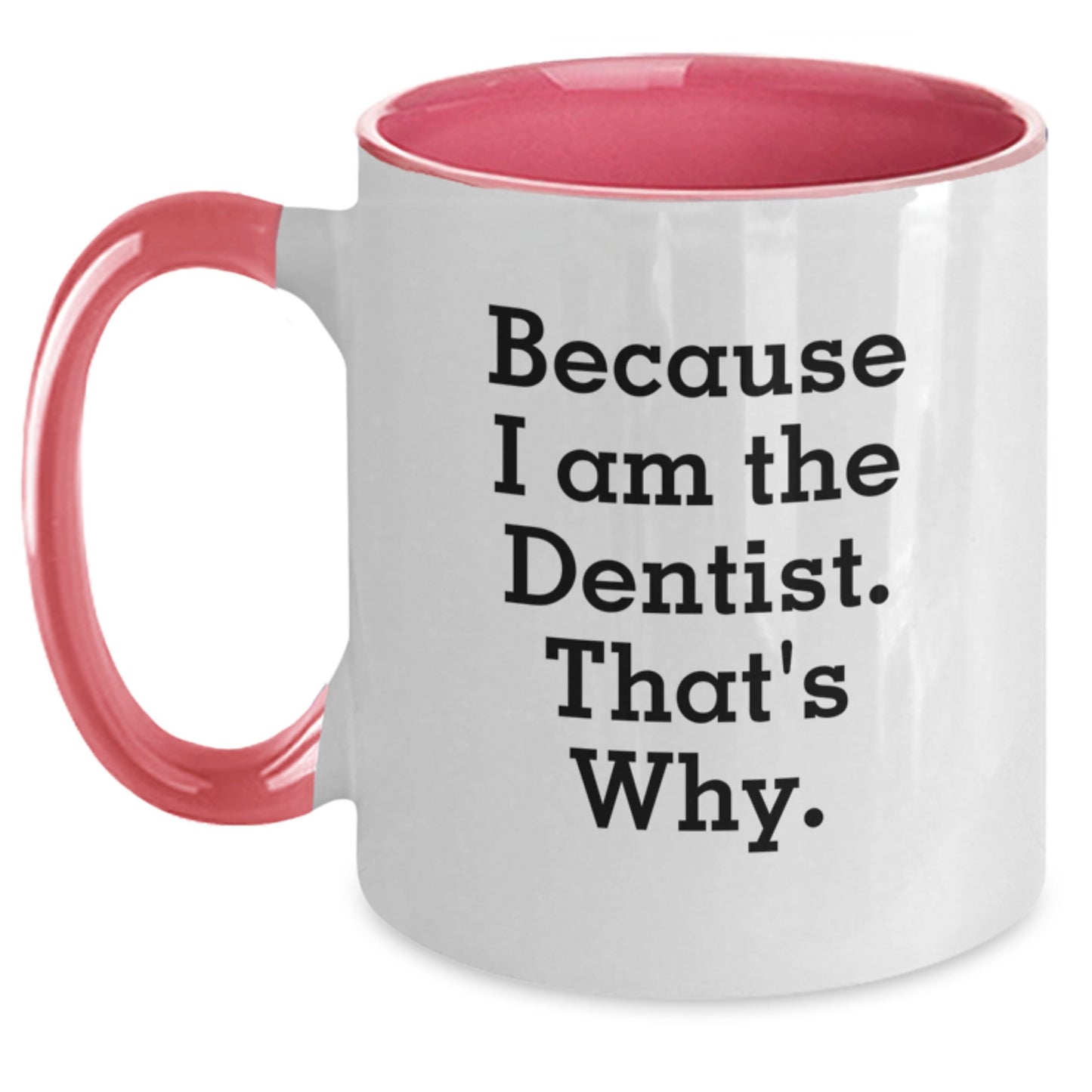 Dentist Keepsake Mug for Him Birthday Gift Black White Ceramic 11oz - Main