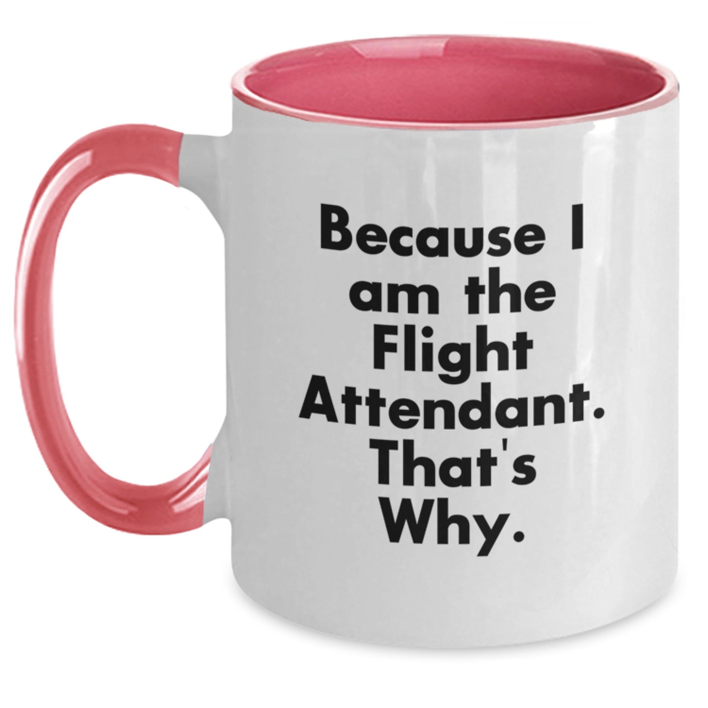 Funny Flight Attendant Gifts for Men Women Friends from Coworkers, Flight Attendant Two Tone Coffee Mug for Graduation Unique Gifts - Main