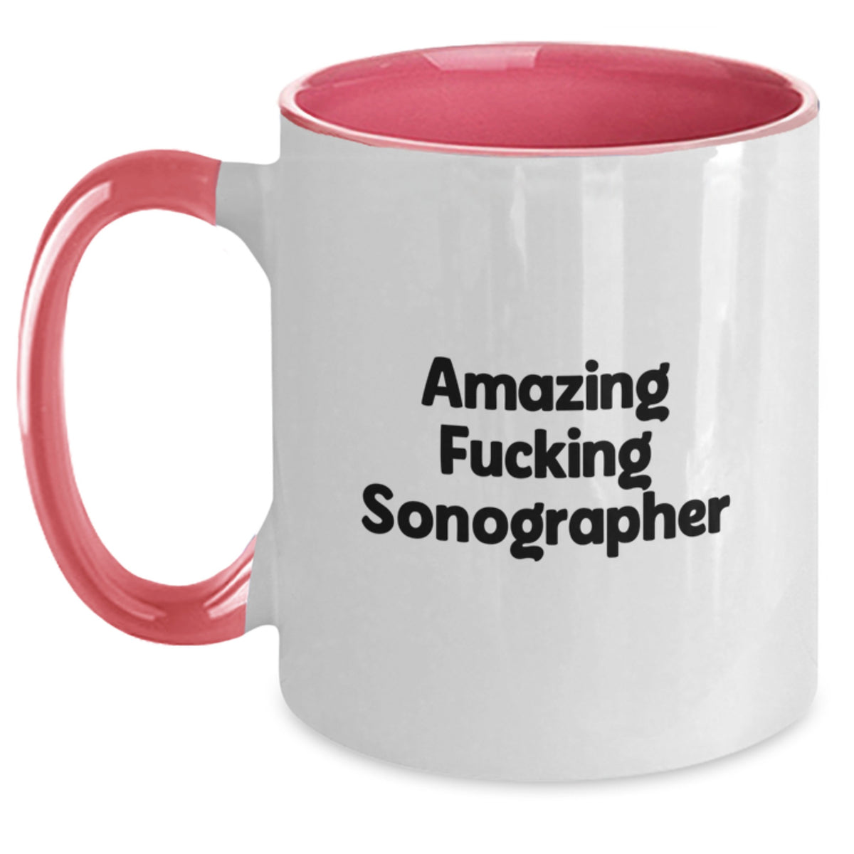 Funny Sonographer Gifts for Him, Valentine's Unique Two Tone Coffee Mugs with Amazing F--king Sonographer Quote, from Men to Sonographer Friends - Main
