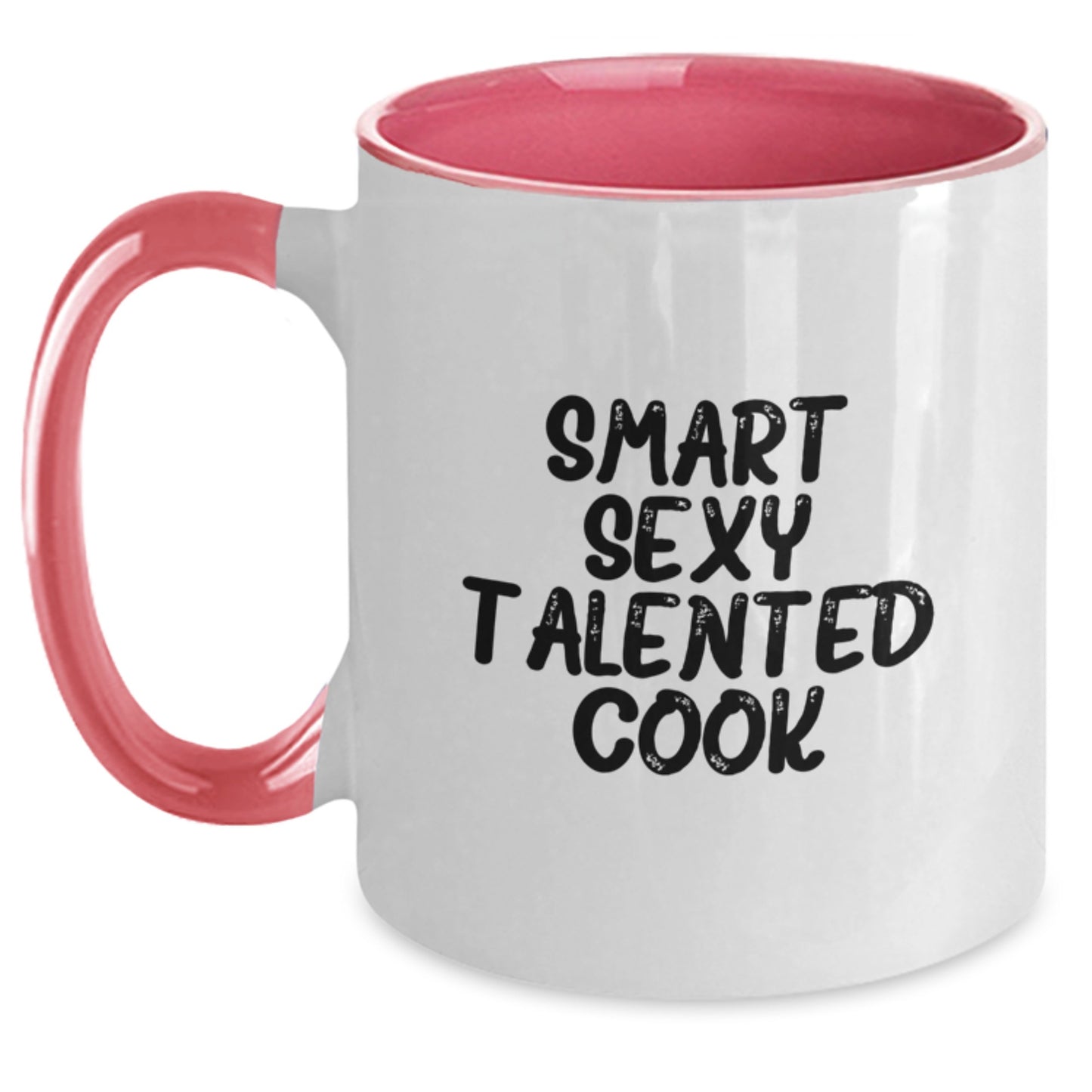 Funny Cook Gifts for Friends - Smart Sexy Talented Cook Two Tone Coffee Mug, Perfect Christmas Unique Gifts from Women to Men - Main