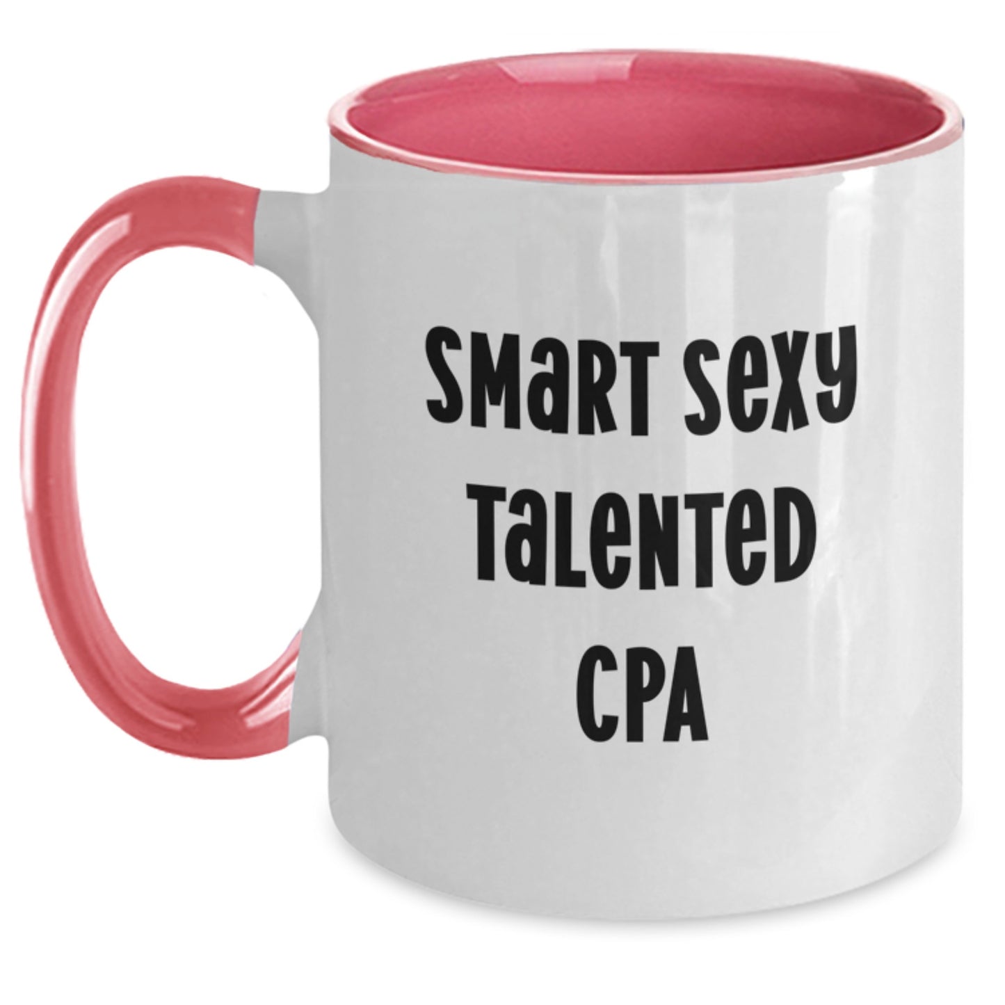 Gifts from Men for Smart Sexy Talented CPAs, Funny Holiday Two Tone Coffee Mugs, Red and White - CPA Gifts for Christmas Unique Presents - Main