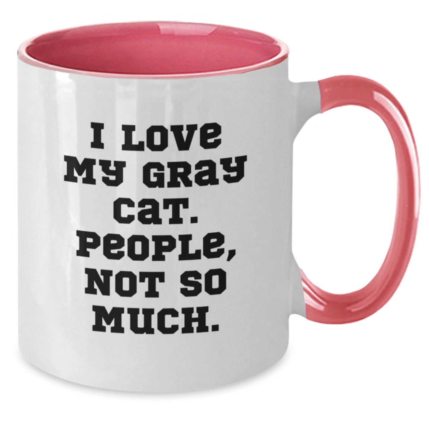 Funny Gray Cat Two Tone Coffee Mug Gifts for Men Women Friends from Family - Additional