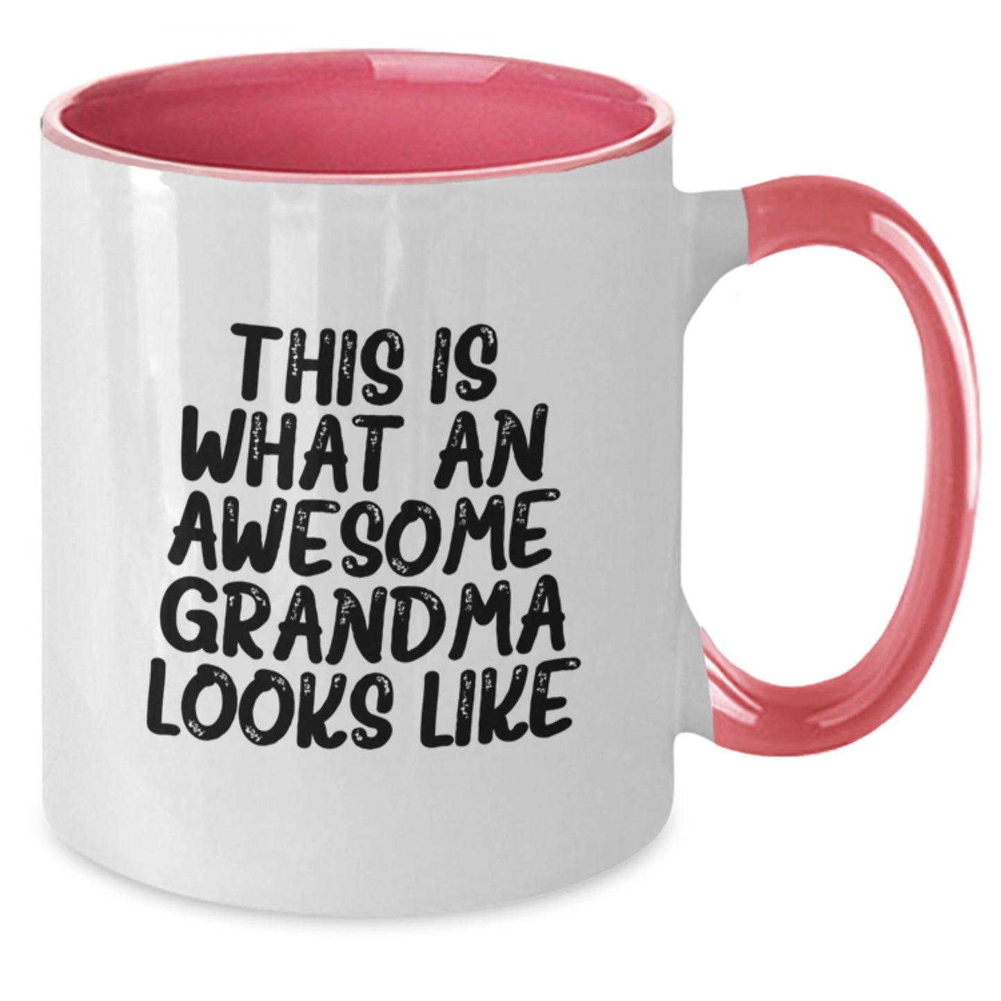 Funny Grandma Gifts from Men - This Is What An Awesome Grandma Looks Like Birthday Unique Gifts for Grandma Two Tone Coffee Mug - Additional