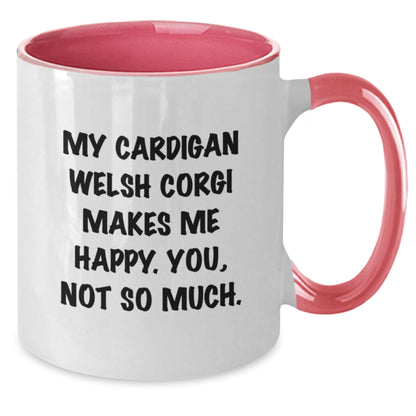Funny Cardigan Welsh Corgi Dog Lover Gifts for Friends from You, Gifts for Men and Women, Two Tone Coffee Mug, Birthday Unique - Additional
