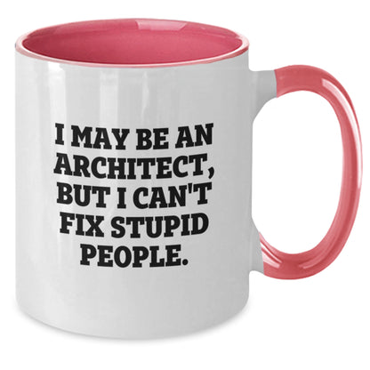 Architect Humor Funny Quote Gifts for Men, Two Tone Coffee Mug, Gifts from Men, Unique Graduation Gifts for Architect - Additional