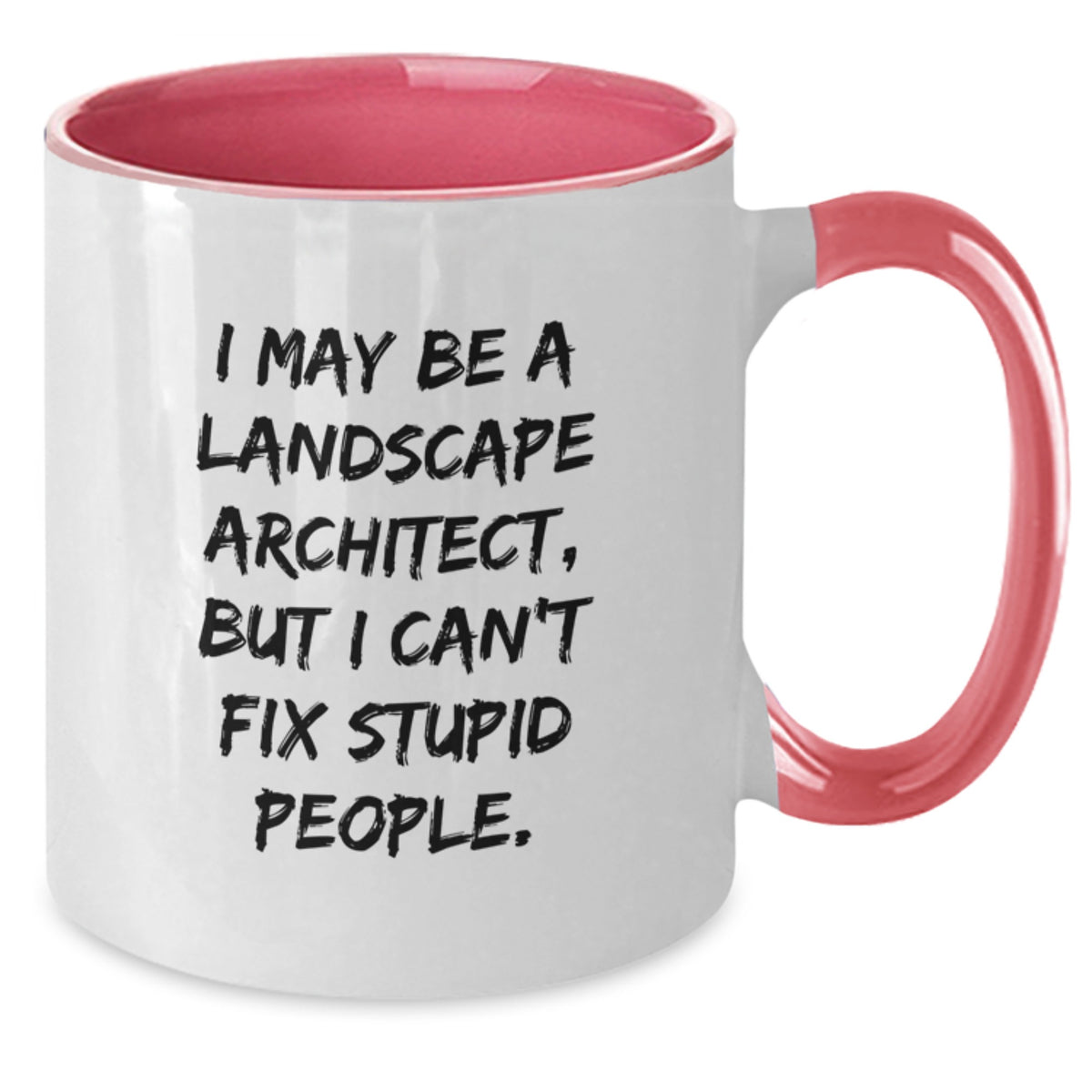 Funny Landscape Architect Gifts for Men from Friends - I May Be A Landscape Architect, But I Can't Fix Stupid People. Two Tone Coffee Mug for Graduation - Additional
