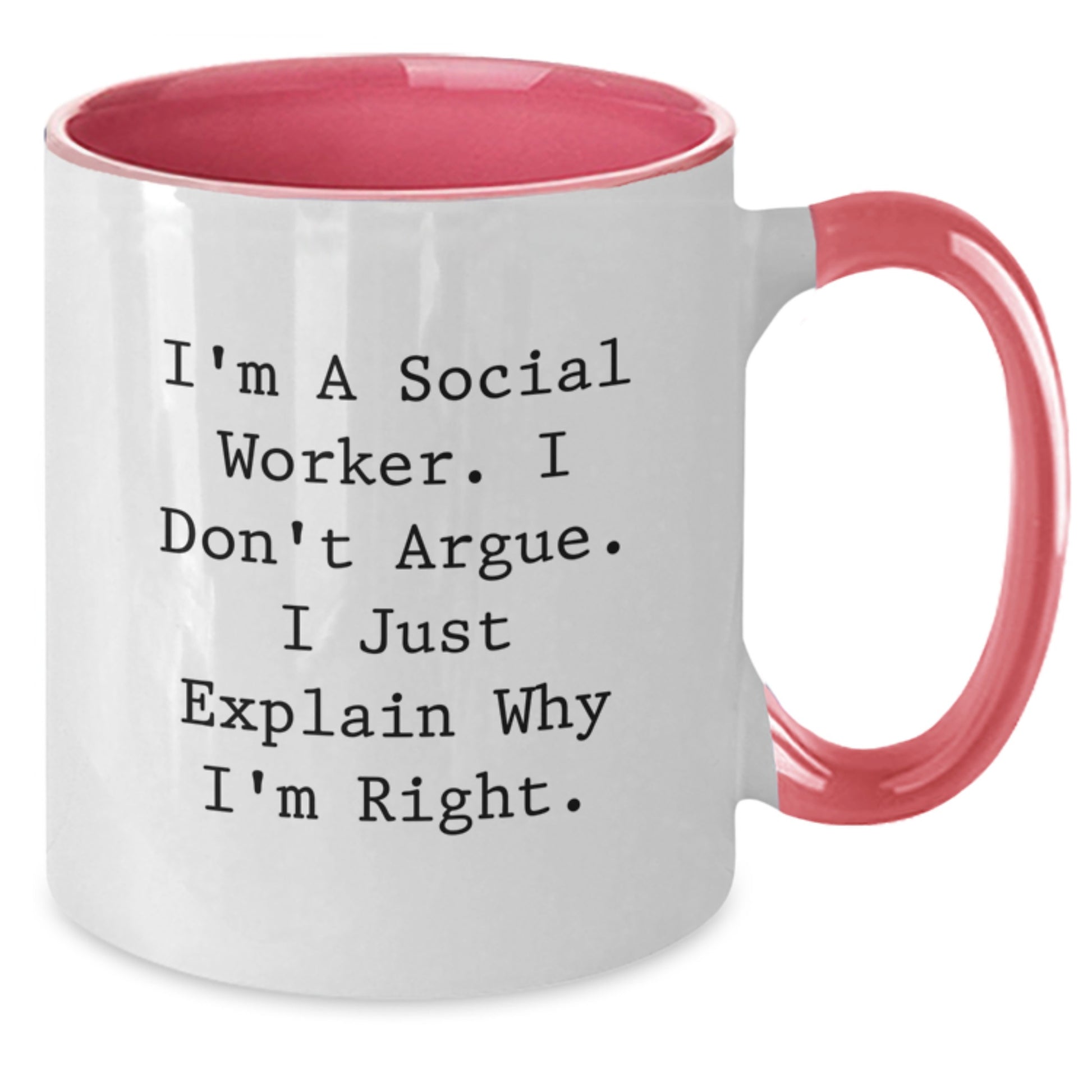Funny Social Worker Gifts for Men, Cute Two Tone Coffee Mug from Friends, Inspirational Quote - Additional