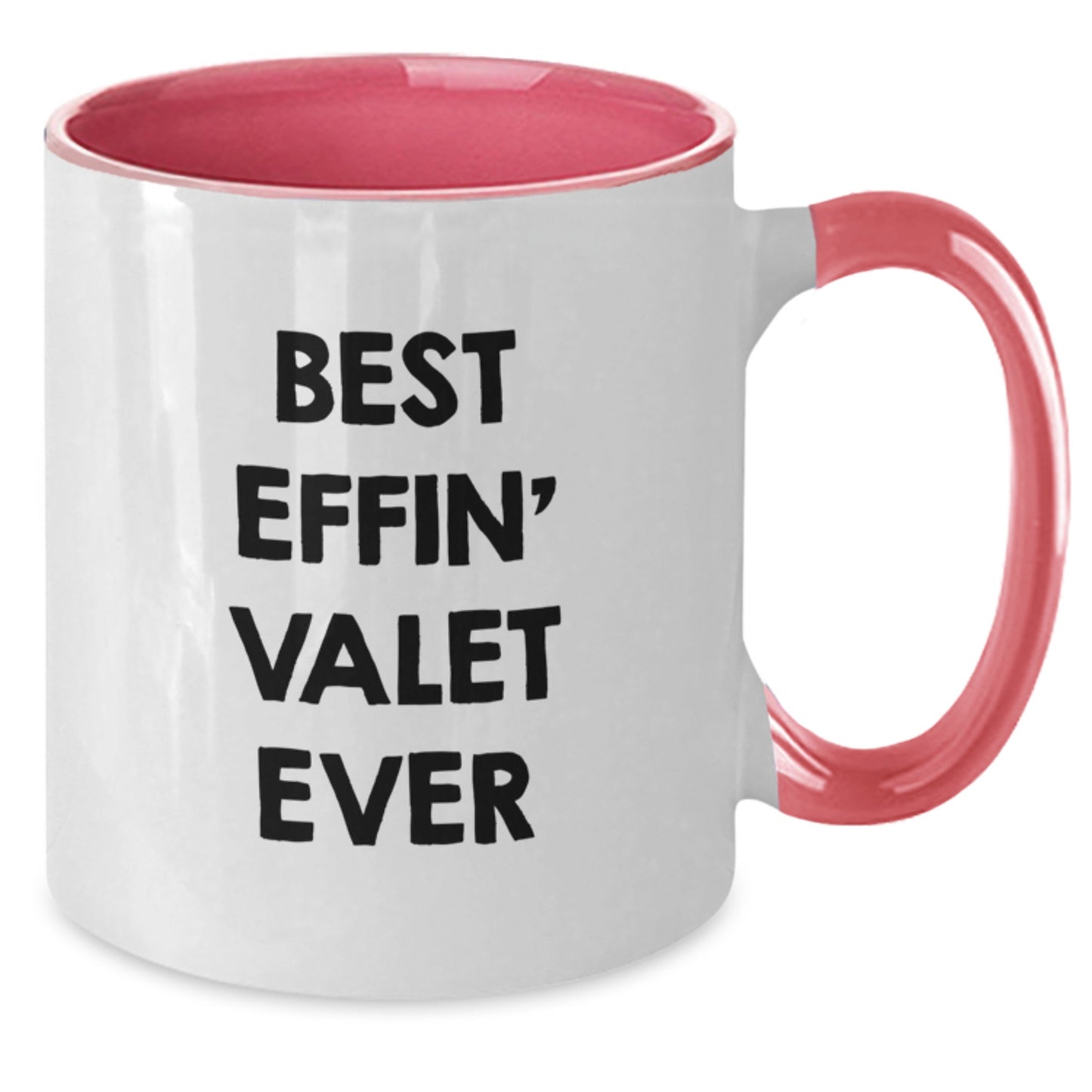 Funny Valet Gifts for Him, Best Effin' Valet Ever Two Tone Coffee Mugs, Valentine's Unique Gifts from Sweetheart to Valet - Additional