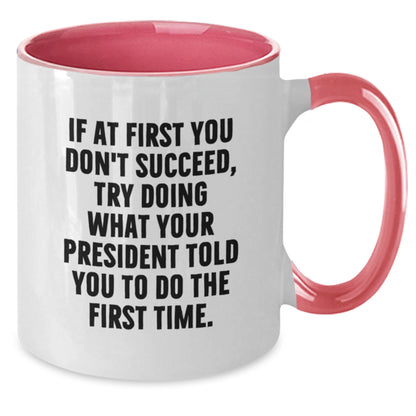 Funny Gifts from President Enthusiasts, Cute Two Tone Coffee Mugs for Valentine's Unique Gifts - President Inspired Mugs - Additional