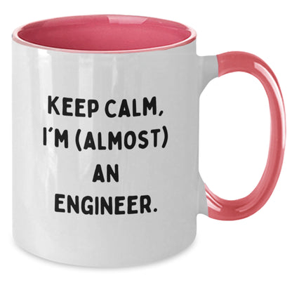 Engineer Gift for Him Keep Calm, I'm (Almost) An Engineer Keepsake Mug - Additional