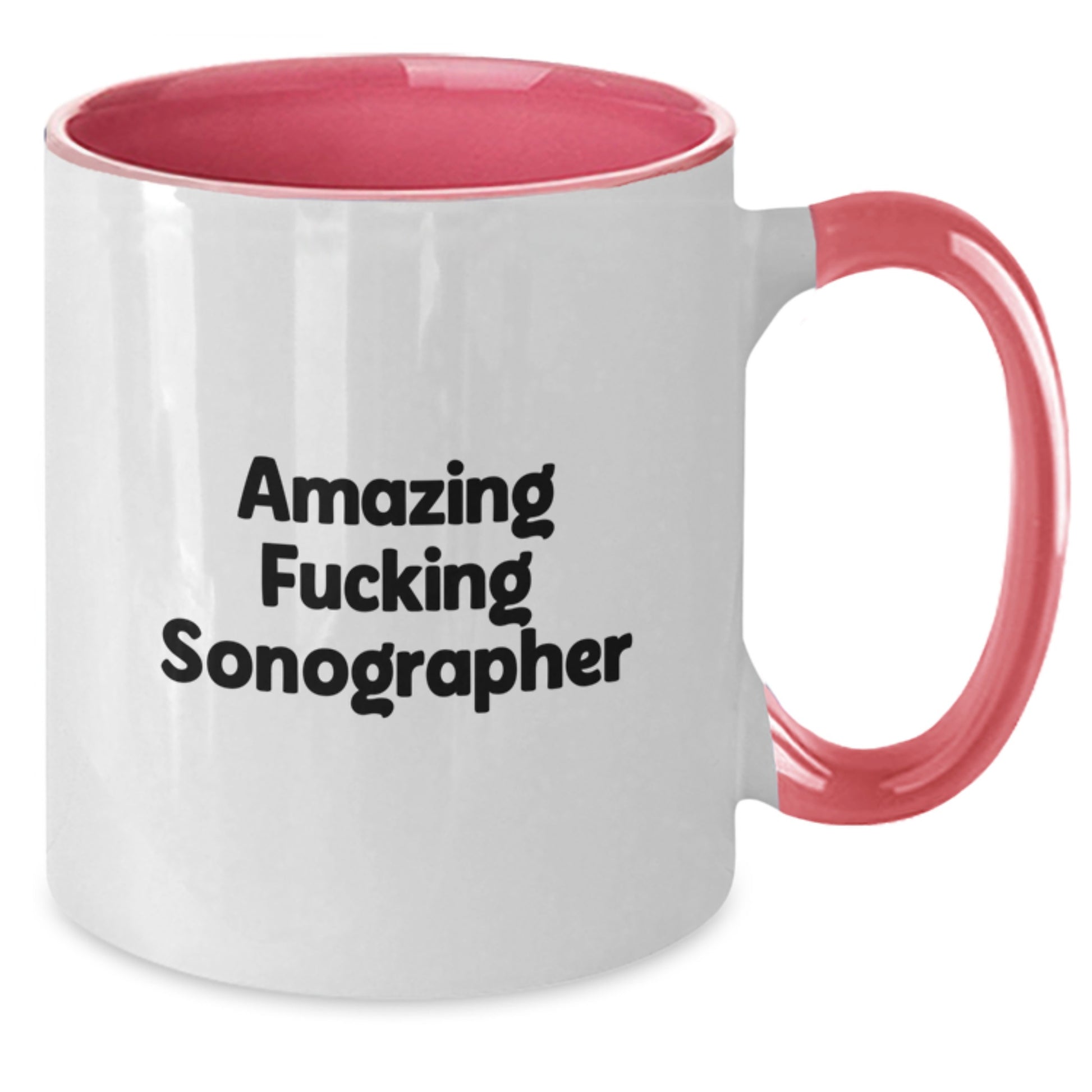 Funny Sonographer Gifts for Him, Valentine's Unique Two Tone Coffee Mugs with Amazing F--king Sonographer Quote, from Men to Sonographer Friends - Additional