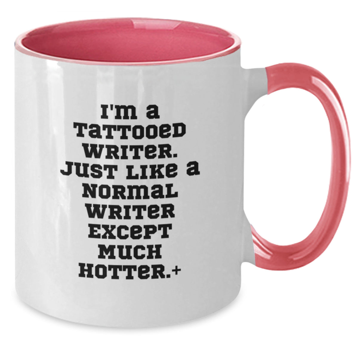 Funny Writer Gifts for Men Graduation Unique Two Tone Coffee Mug Inspired by 'I'm A Tattooed Writer' - Additional