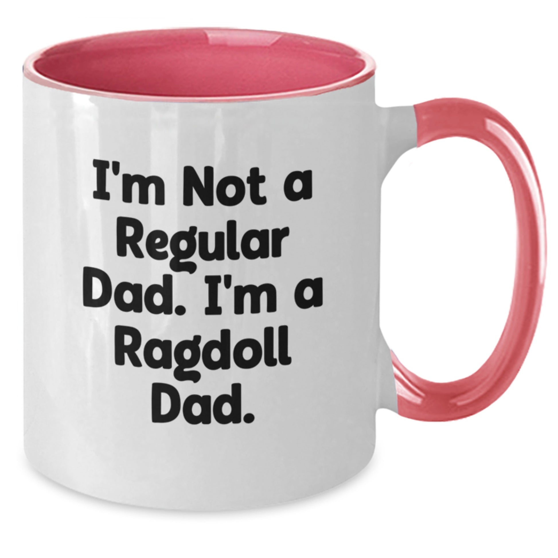 Ragdoll Cat Lover Gifts from Dad to Ragdoll Dad Funny Two Tone Christmas Mugs, Customizable - Additional