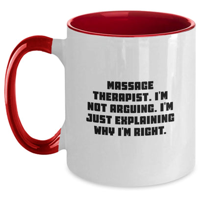 Funny Massage Therapist Gifts from Men to Massage Therapist, Funny Two Tone Coffee Mugs, Christmas Unique Gifts for Massage Therapist - Main
