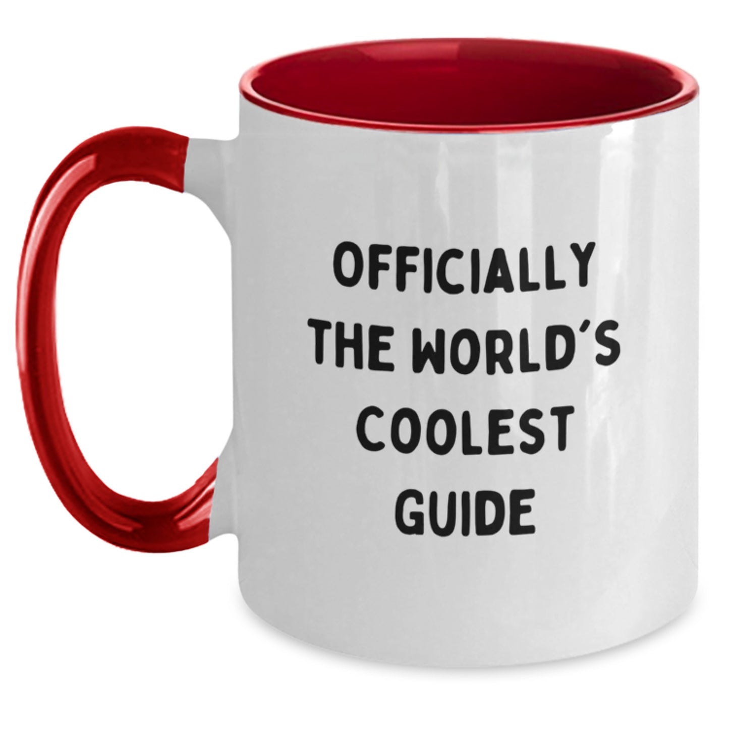 Funny Guide Gifts for Men from Friends - Officially The Worlds Coolest Guide Two Tone Coffee Mug - Main