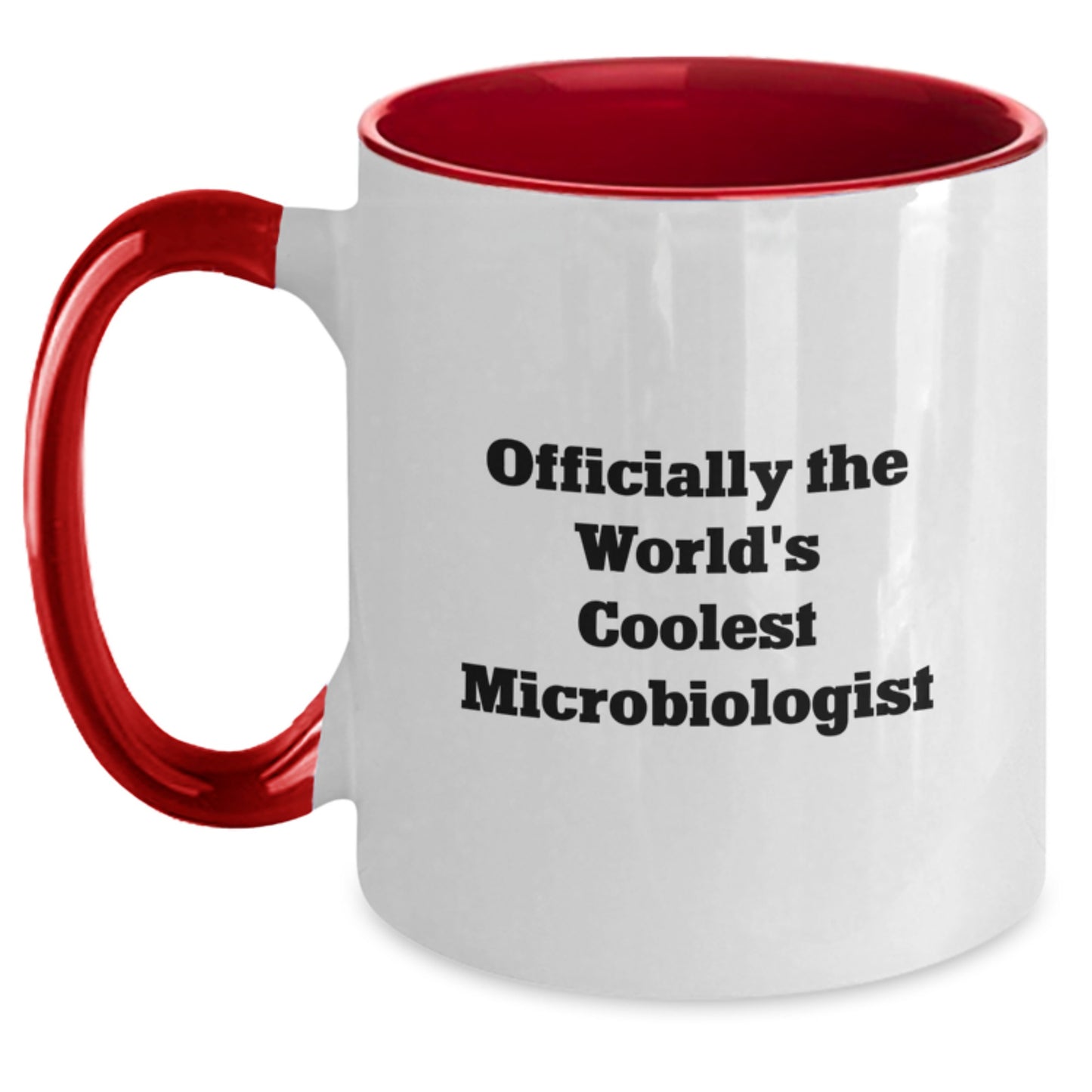 Funny Microbiologist Gifts for Mom - Officially The World's Coolest Microbiologist Two Tone Coffee Mug, Gifts from Family - Main