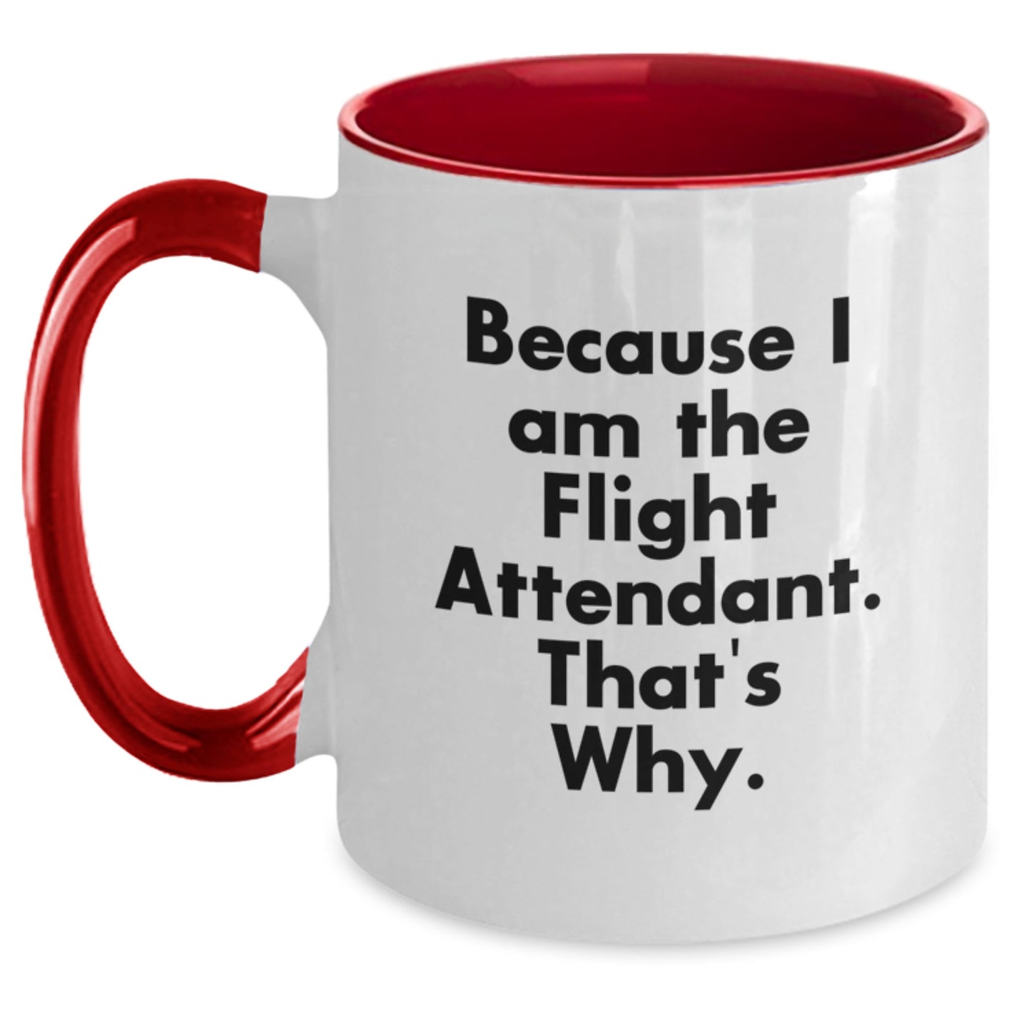 Funny Flight Attendant Gifts for Men Women Friends from Coworkers, Flight Attendant Two Tone Coffee Mug for Graduation Unique Gifts - Main