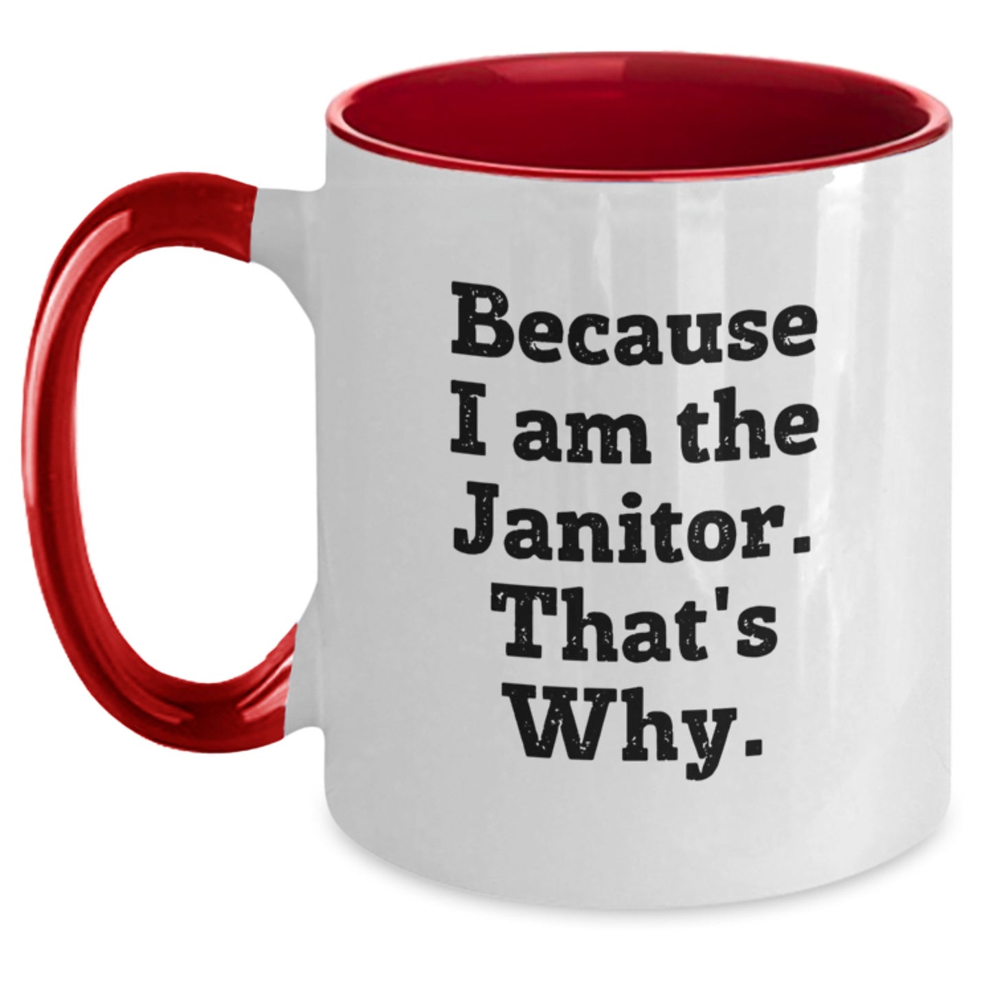 Janitor Novelty Two Tone Coffee Mug for Friends Birthday Gift - Main