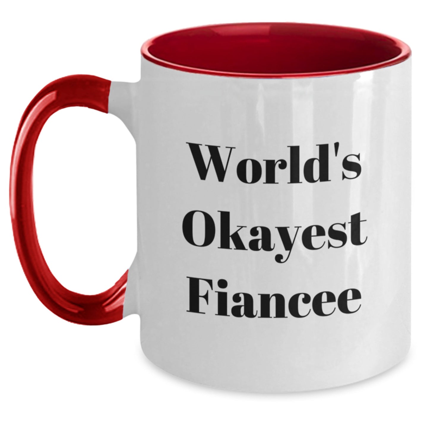 Funny Fiancee Gifts from Men to Fiancee, Two Tone Coffee Mug for Graduation Unique Gifts - Main