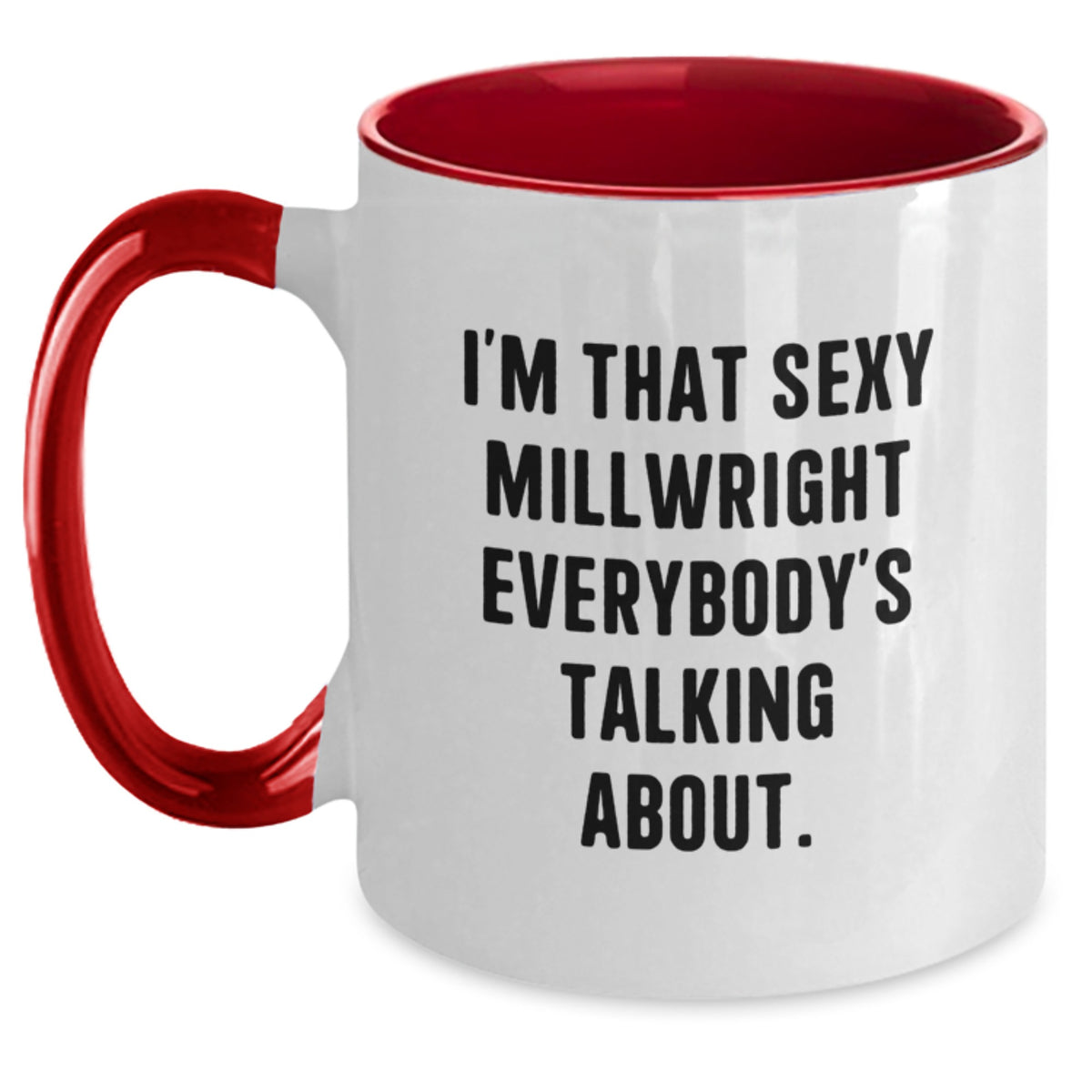 Christmas Gift for Her - Playful Millwright Present Two Tone Coffee Mug - Main