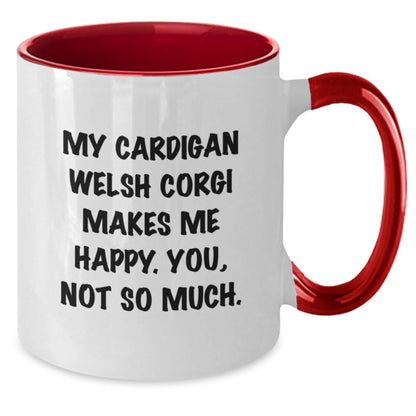 Funny Cardigan Welsh Corgi Dog Lover Gifts for Friends from You, Gifts for Men and Women, Two Tone Coffee Mug, Birthday Unique - Additional