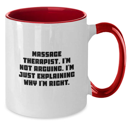 Funny Massage Therapist Gifts from Men to Massage Therapist, Funny Two Tone Coffee Mugs, Christmas Unique Gifts for Massage Therapist - Additional