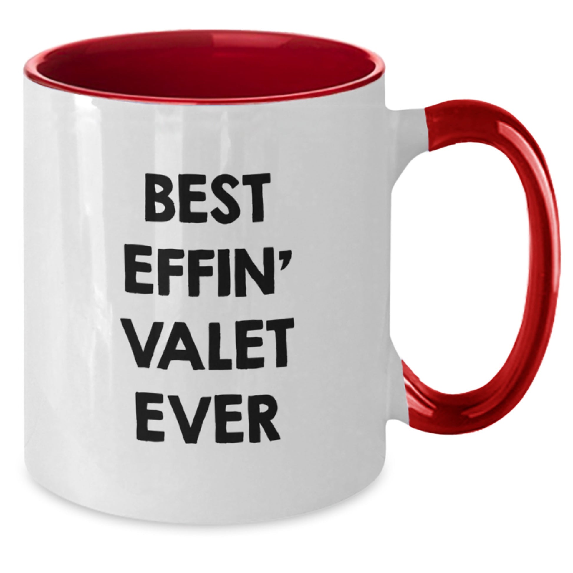 Funny Valet Gifts for Him, Best Effin' Valet Ever Two Tone Coffee Mugs, Valentine's Unique Gifts from Sweetheart to Valet - Additional