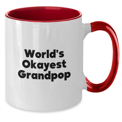 Christmas Gift for Grandpop - World's Okayest Grandpop Two Tone Coffee - Additional