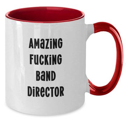 Funny Gifts from Friends for Band Director on Valentine's Two Tone Coffee Mug - Additional