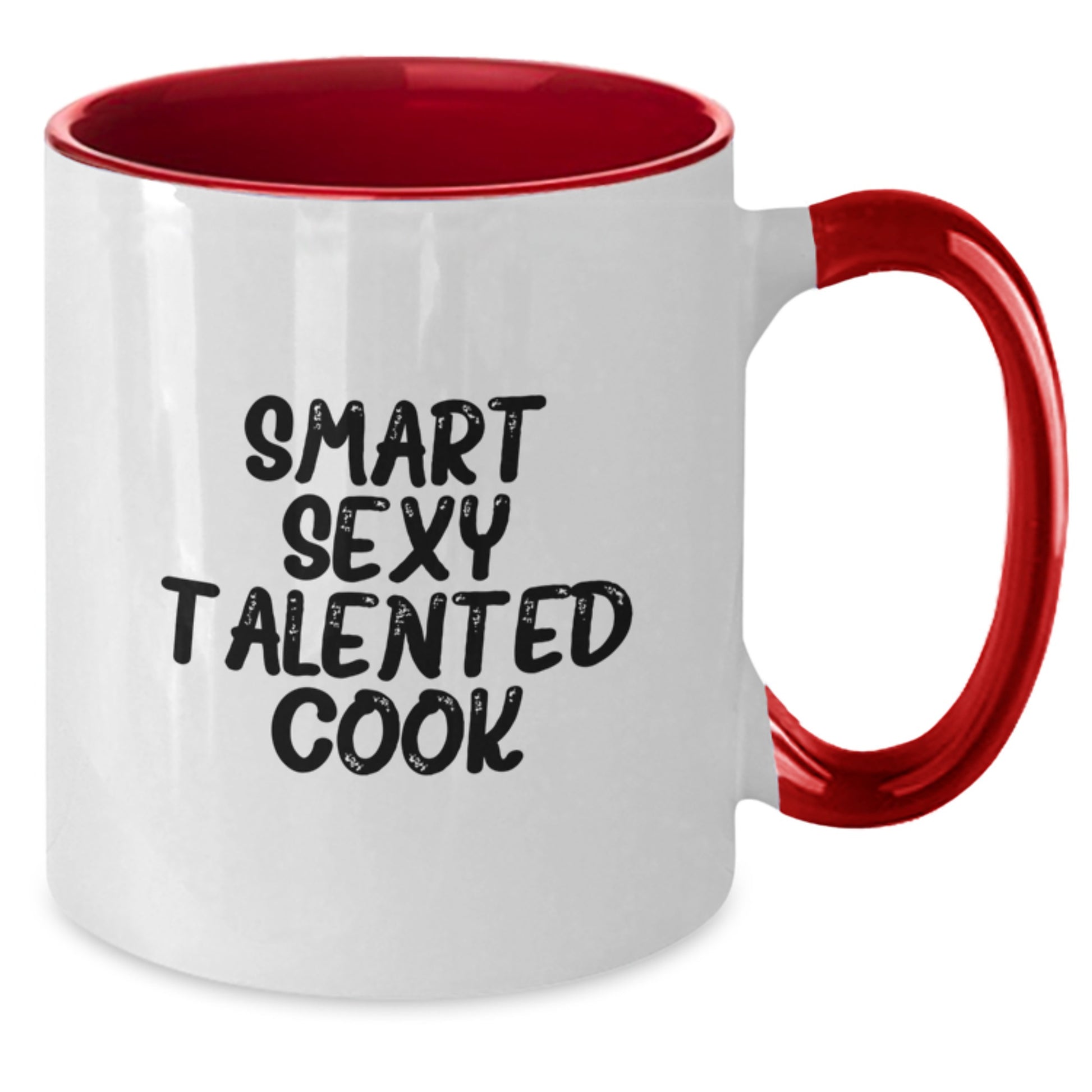 Funny Cook Gifts for Friends - Smart Sexy Talented Cook Two Tone Coffee Mug, Perfect Christmas Unique Gifts from Women to Men - Additional