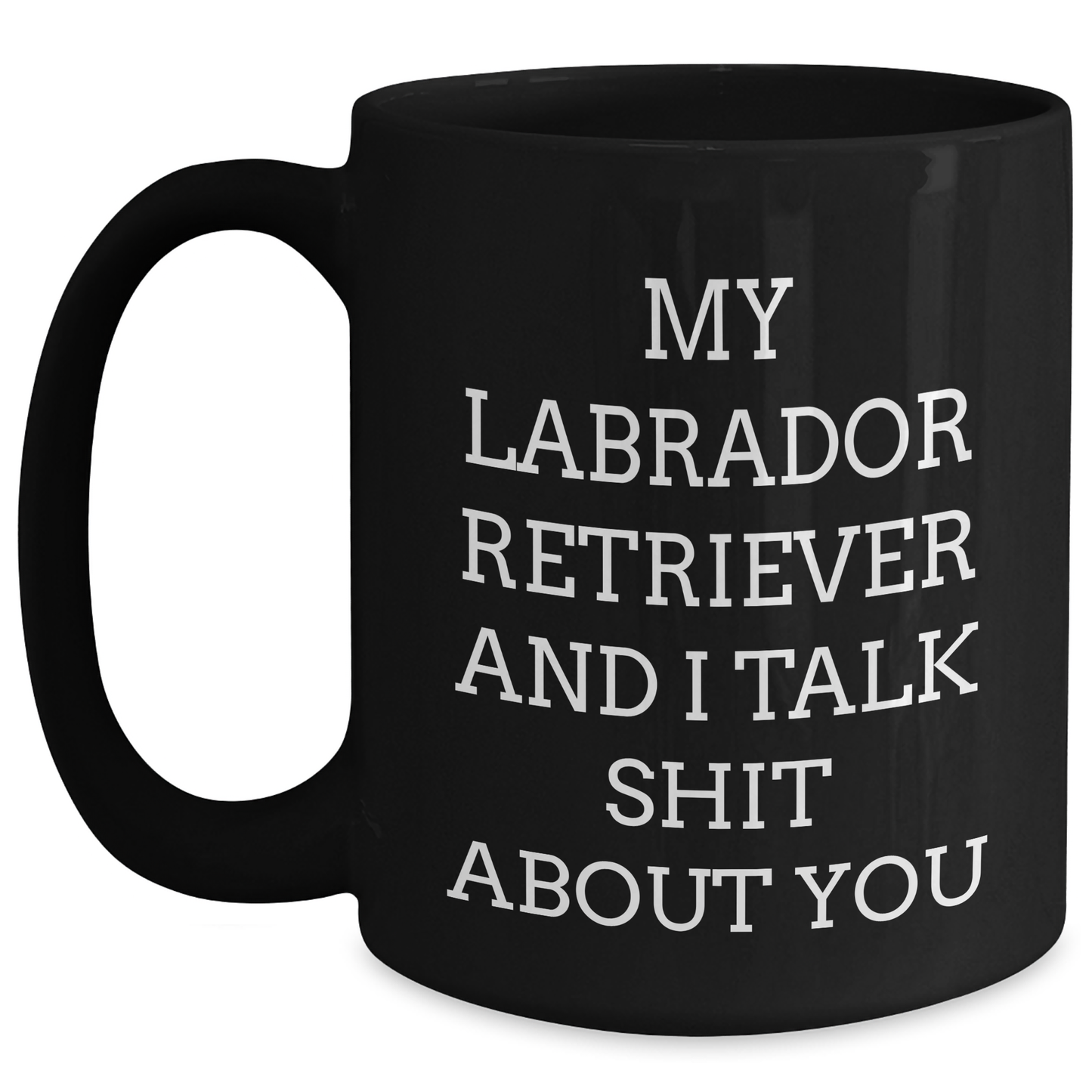 Funny Labrador Retriever Dog Gifts from Friends to Family, Black Coffee Mug for Men and Women, My Labrador Retriever And I Talk Shit About You Quote, Graduation Unique Gifts - Main