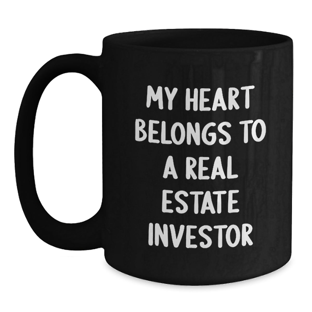Funny Real Estate Investor Gifts from Family, Unique Black Coffee Mugs for Real Estate Investor Men, Valentine's Gifts for Him - Main