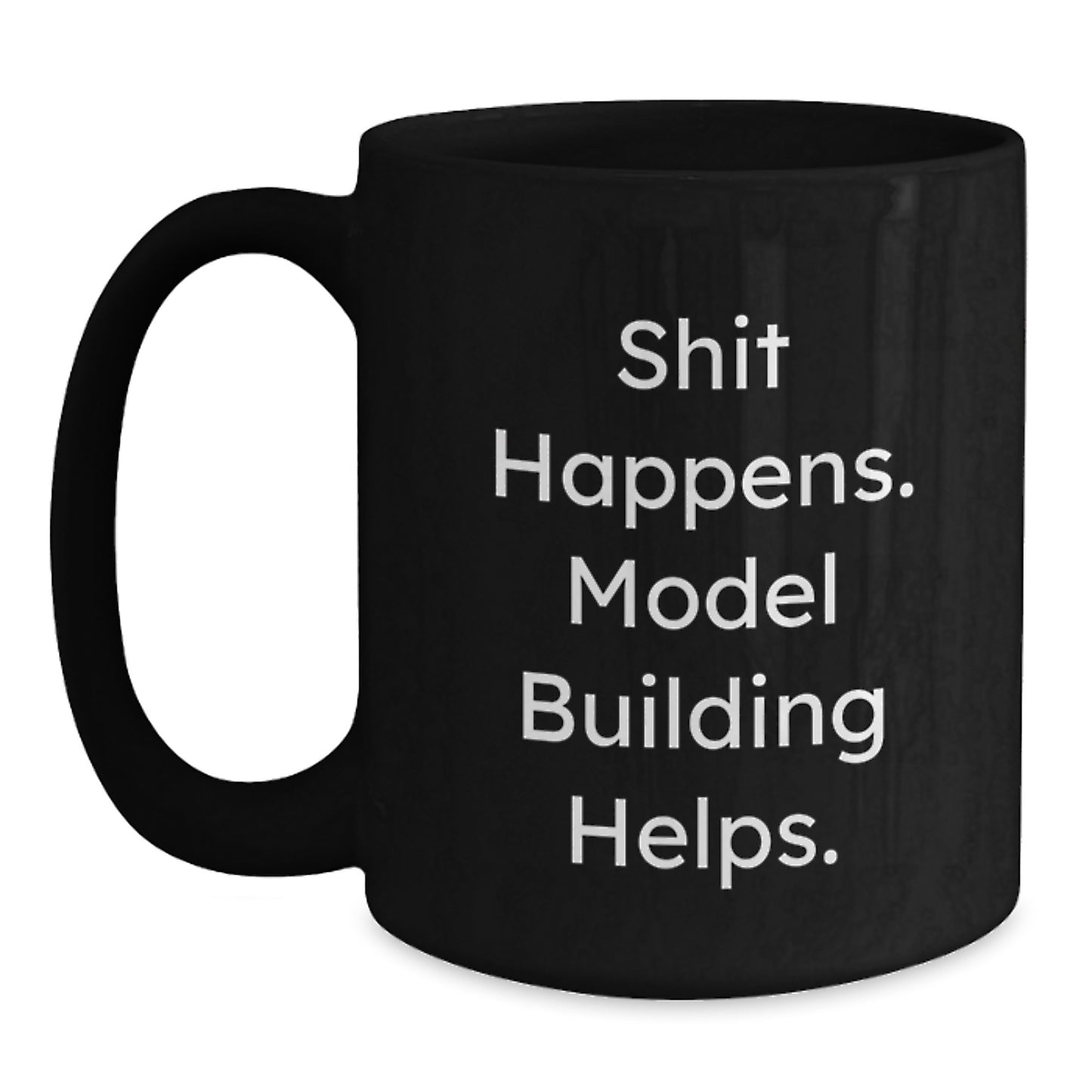 Model Building Humor Black Coffee Mugs for Men Gifts from Family on Christmas Unique - Main