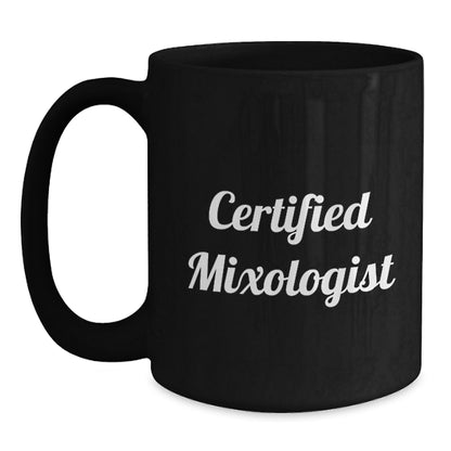 Funny Mixologist Gifts from Friends for Graduation Unique Black Coffee Mugs, 'Cheers to New Adventures', 11oz or 15oz, Microwave and Dishwasher Safe - Main