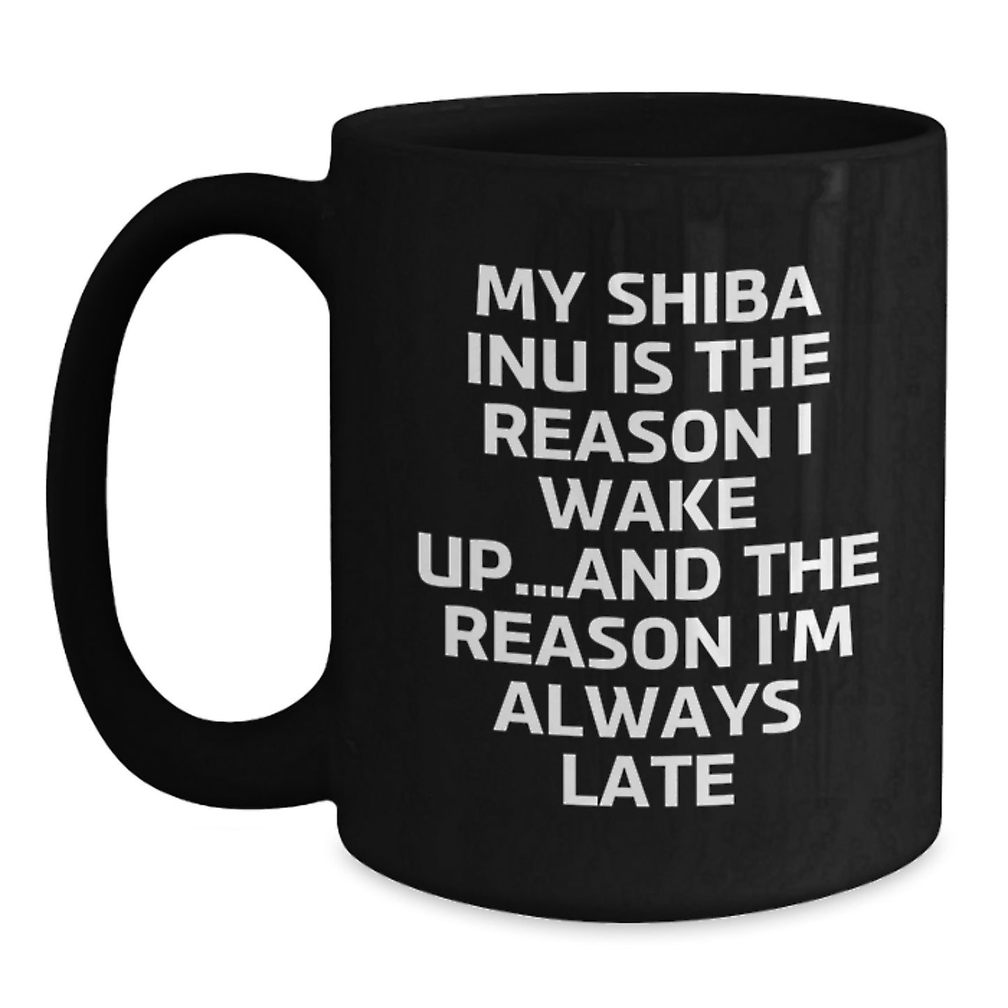 Shiba Inu Dog Lover Gifts from Friends, Funny Quote Coffee Mug for Shiba Inu Dog Owners, Black Ceramic Mug for Birthday, Gifts for Shiba Inu Dog Enthusiasts - Main