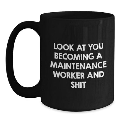 Maintenance Worker Funny Black Coffee Mugs Gifts from Friends for Christmas Unique - Main