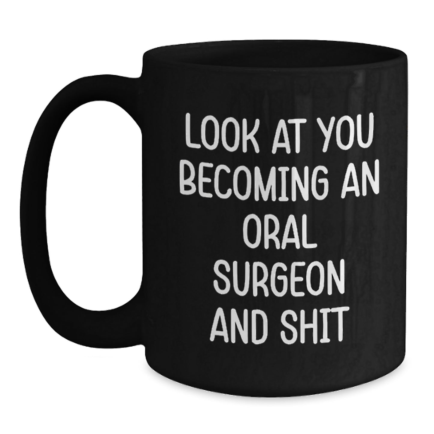 Funny Gifts for Oral Surgeon, Oral Surgeon Black Coffee Mug, Christmas Unique Mugs for Dental Professionals, Gifts from Friends to Oral Surgeon - Main