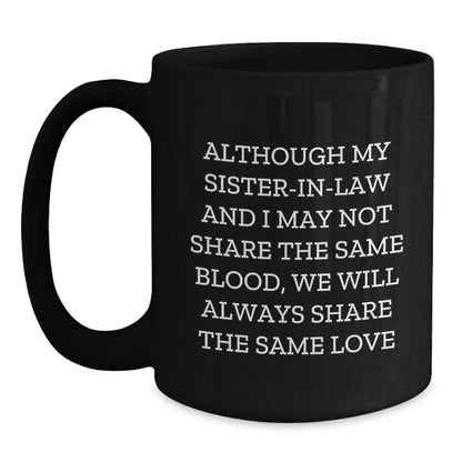 Funny Sister-in-law Gifts from Family, Cute Black Coffee Mug for Sister-in-law, Christmas Unique Gifts for Sister-in-law - Main
